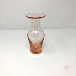 VINTAGE Pink Depression Glass Vase EUC